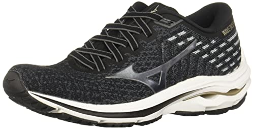 Mizuno Damen Wave Inspire 17 Laufschuh, Schwarz-Platin, 43 EU von Mizuno