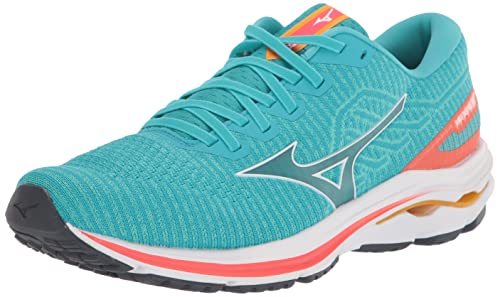 Mizuno Damen Wave Inspire 18 Laufschuh, Türkis/Ausflug, einfarbig (Getaway Solids), 39 EU von Mizuno