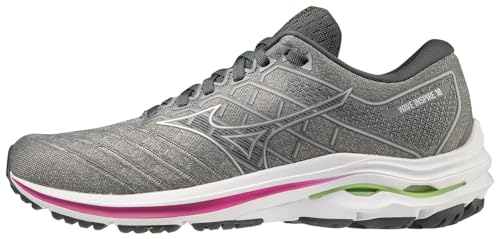 Mizuno Damen Wave Inspire 18 Laufschuh, Ultimatives Grau-Silber, 39 EU von Mizuno