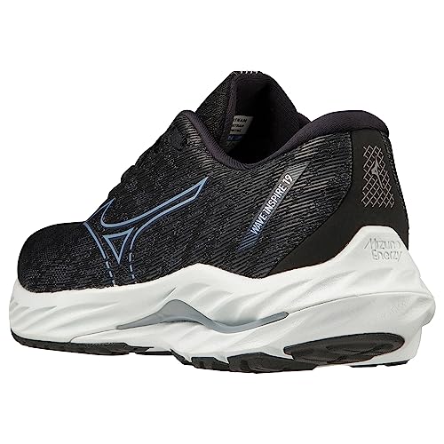 Mizuno Damen Wave Inspire 19 Laufen, Black Silverstar Screst, 38.5 EU von Mizuno