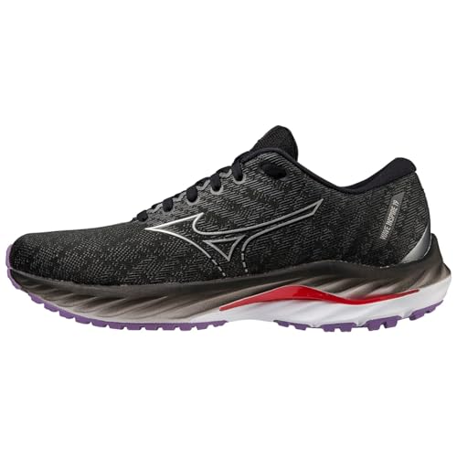 Mizuno Unisex Wave Inspire 19 Straßen-Laufschuh, Black/Silver/Bittersweet, 38 EU von Mizuno