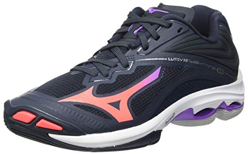 Mizuno Damen Wave Lightning Z6 Volleyball-Schuh, IndiaI/FieryCoral2/265C, 43 EU von Mizuno