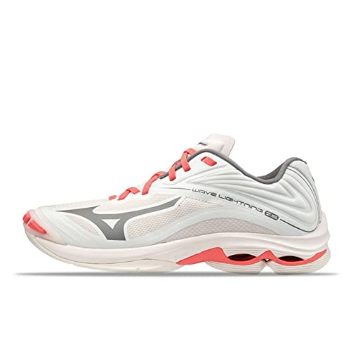 Mizuno Damen Wave Lightning Z6 Volleyball-Schuh,Schnee/ Qshade/ Coralf,38 EU von Mizuno