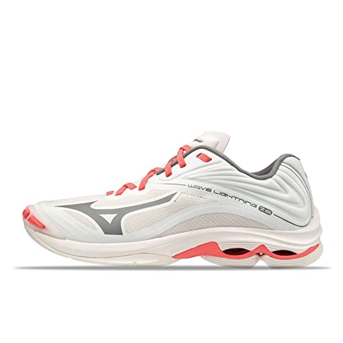 Mizuno Damen Wave Lightning Z6 Volleyball-Schuh,Schnee/ Qshade/ Coralf,39 EU Mizuno Damen Wave Lightning Z6 Volleyball-Schuh,Schnee/ Qshade/ Coralf,39 EU von Mizuno