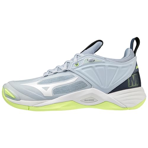 Mizuno Damen Wave Momentum 2 (W) Sneaker, Weiß meliert/Neolime, 38 EU von Mizuno