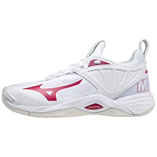 Mizuno Damen Wave Momentum 2 Walking-Schuh, White Persian Red White Sand, 43 EU von Mizuno