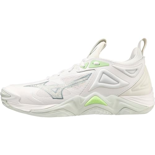 Mizuno Damen Wave Momentum 3 (W) Volleyballschuhe, Weiß/Grün (White Glacial Ridge Patinagreen), 40.5 EU von Mizuno