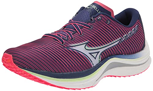 Mizuno Damen Wave Rebellion Laufschuh, Diva Pink-Indigo Weiß, 38 EU von Mizuno