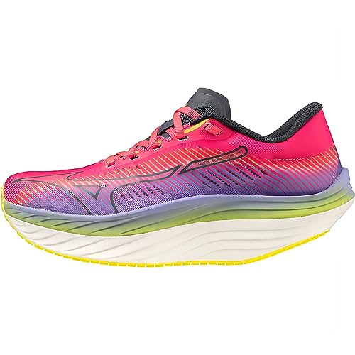 Mizuno Damen Wave Rebellion Pro (W) Laufschuhe, Rosa/Blau/Lila (High Vis Pink Ombre Blue Purple Pun, 40.5 EU von Mizuno