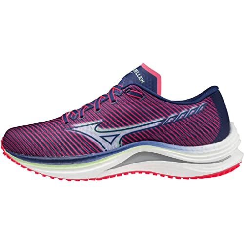 Mizuno Damen Wave Rebellion Sneaker, Diva Pink/Indigo White/Paradise Green, 40.5 EU von Mizuno