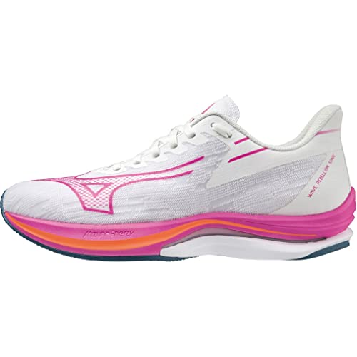 Mizuno Unisex Wave Rebellion Sonic Straßen-Laufschuh, White/807 C/Blue Ashes, 37 EU von Mizuno