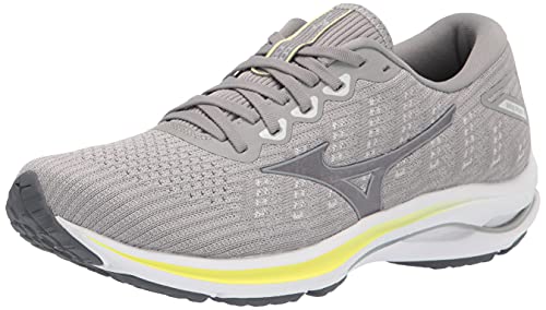 Mizuno Damen Wave Rider 25 Laufschuh, Waveknit-Harbor Mist/Silber, 38 EU von Mizuno