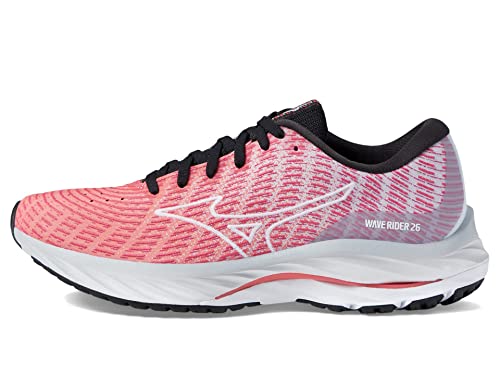 Mizuno Damen Wave Rider 26 Laufschuh, Dubarry-Weiß, 41 EU von Mizuno