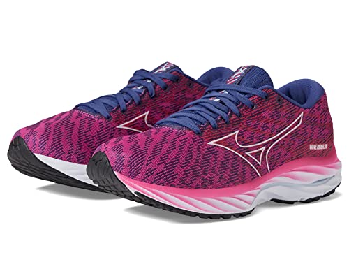 Mizuno Damen Wave Rider 26 Laufschuh, Festival Fuchsia Halogen Blue, 41 EU von Mizuno