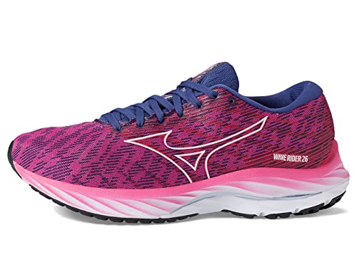 Mizuno Damen Wave Rider 26 Laufschuh, Festival Fuchsia-Halogen Blau, 42 EU von Mizuno