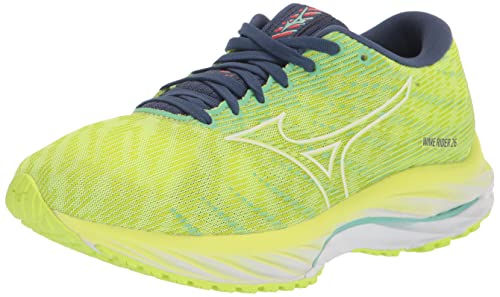 Mizuno Damen Wave Rider 26 Laufschuh, Neo Lime White von Mizuno