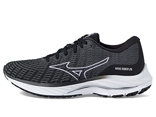 Mizuno Damen Wave Rider 26 Laufschuh, schwarz/weiß, 40 EU von Mizuno