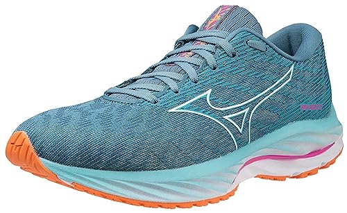 Mizuno Unisex Wave Rider 26 Running Shoes, Antigua Sand/White/Light Orange, 40 EU von Mizuno