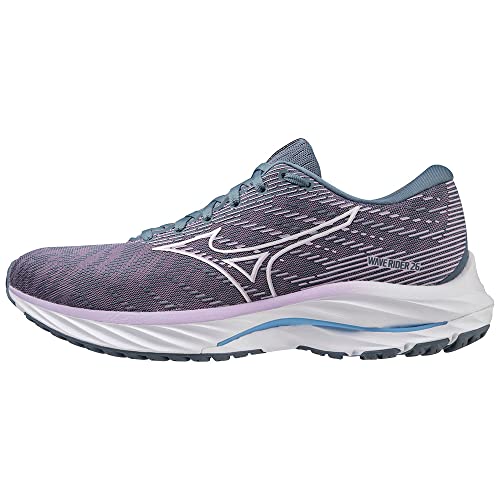 Mizuno Unisex Wave Rider 26 Straßen-Laufschuh, Wisteria/White/China Blue, 42.5 EU von Mizuno