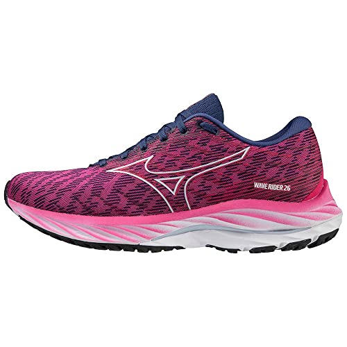 Mizuno Damen Wave Rider 26 Traillaufschuhe, Festival Fuchsia Halogen Blue Innuendo, 43 EU von Mizuno