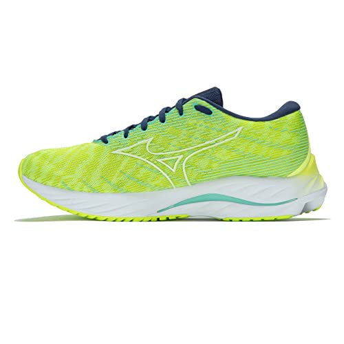 Mizuno Damen Wave Rider 26 Traillaufschuhe, Neolime White Oceanwave, 40 EU von Mizuno