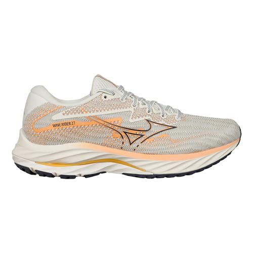 Mizuno Damen Wave Rider 27 (W) Laufschuhe, Mehrfarbig (Snow White Nightshadow Blue Coral Reef), 41 EU von Mizuno