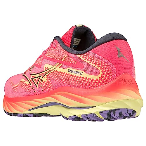 Mizuno Damen Wave Rider 27 Laufen, H Vpink Oblue Luminous, 38.5 EU von Mizuno