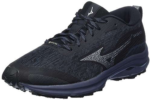 Mizuno Damen Wave Rider GTX Laufen, Schwarz Oblue Silverstar, 38 EU von Mizuno