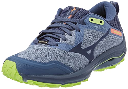 Mizuno Damen Wave Rider GTX Laufschuh, Vindigo Vindigo Neolime, 37 EU von Mizuno