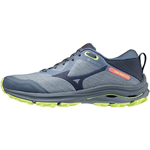 Mizuno Damen Wave Rider GTX Laufschuh, Vindigo Vindigo Neolime, 40.5 EU von Mizuno