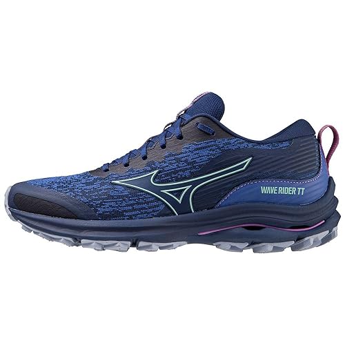 Mizuno Damen Wave Rider Tt (W) Trailrunningschuhe, Blaue Depths Beveled Glass Vivid Orchid, 39 EU von Mizuno