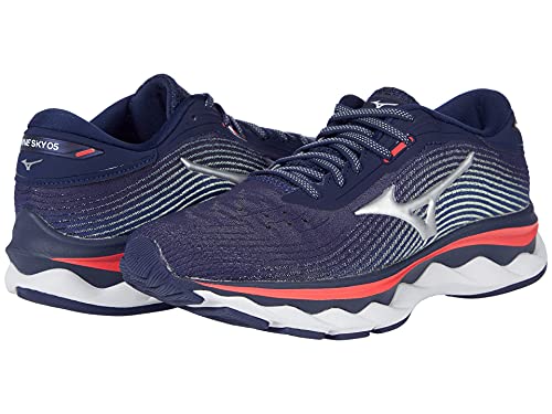 Mizuno Women's Wave Sky 5 Running Shoe, Peacoat, 5 UK von Mizuno