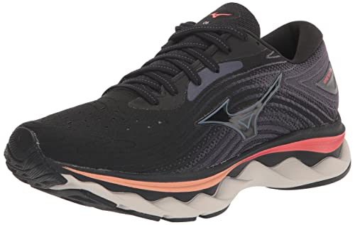 Mizuno Damen Wave Sky 6 Laufschuh, Schwarz/Quicksilver, 37 EU von Mizuno