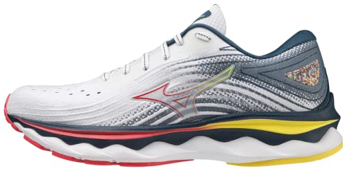 Mizuno Damen Wave Sky 6 Traillaufschuhe, White Hibiscus Buttercup, 41 EU von Mizuno