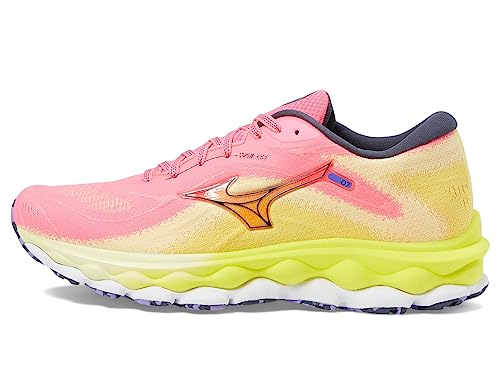 Mizuno Damen Wave Sky 7 Laufschuh, Hochsichtbares Rosa-Ombre-Blau, 38 EU von Mizuno