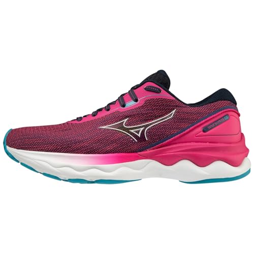 Mizuno Damen Wave Skyrise 3 (W) Laufschuhe, Pink/Pfau/Weiß/Blau, 38 EU von Mizuno