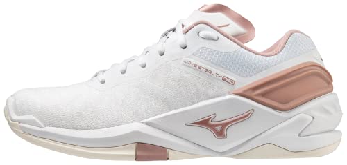 Mizuno Damen Wave Stealth Neo Handballschuhe, White Rose Snowwhite, 38.5 EU von Mizuno