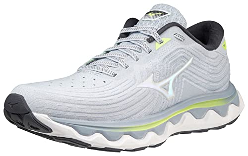 Mizuno Damen Welle Horizon 6 (W) Laufschuhe, Weiß meliert/Neolime, 40.5 EU von Mizuno