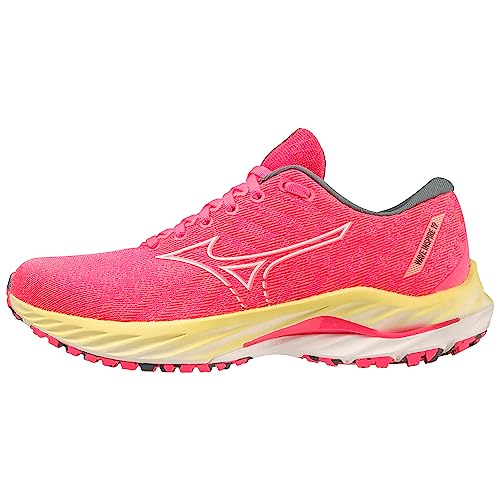 Mizuno Damen Wave Inspire 19 Laufen, H Vpink Swhite Luminous, 38.5 EU von Mizuno