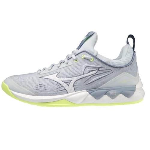 Mizuno Damen Welle Leuchtend 2 (W) Sneaker, Weiß meliert/Neolime, 38.5 EU von Mizuno