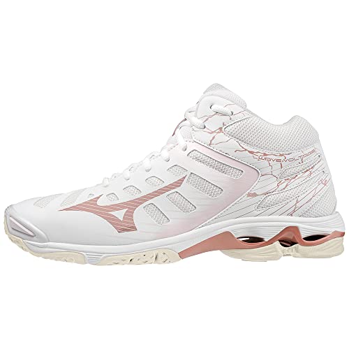 Mizuno Damen Wellenspannung Mitte Sneaker, Weiße Rose, Schneewittchen, 36.5 EU von Mizuno