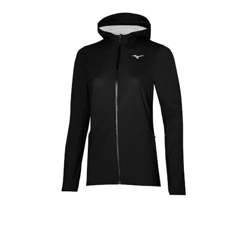 Mizuno Damen wasserdichte Jacke mit 20 kt Laufjacke, Schwarz, S von Mizuno