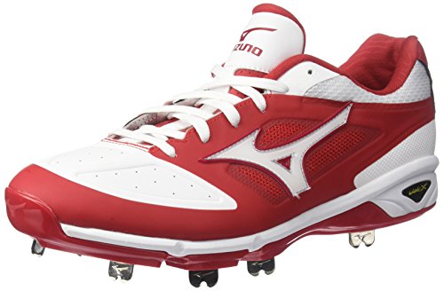 Mizuno Dominant Ic Baseballschuh für Herren, rot/weiß, 42 EU von Mizuno