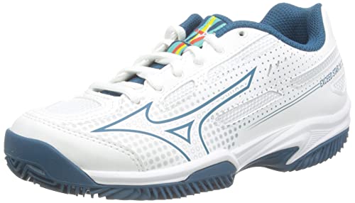 Mizuno Exceed Star Jr. CC Tennisschuh, Wht/MoroccanB/Turquoise, 34.5 EU von Mizuno