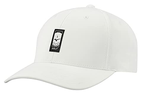 Mizuno Fresh Marble Verstellbarer Hut, Weiß-Schwarz, OSFA von Mizuno