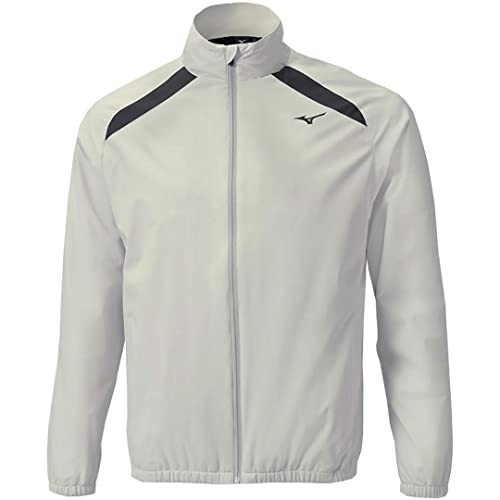 Mizuno Golf Herren Move Breath Thermo Move Tech Golfjacke mit durchgehendem Reißverschluss, wasserdicht, Größe L, Grau von Mizuno