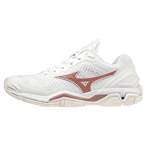 Mizuno Handballschuhe Damen Handballschuhe Wave Stealth V(W) White/Rose/Snow White 37 von Mizuno