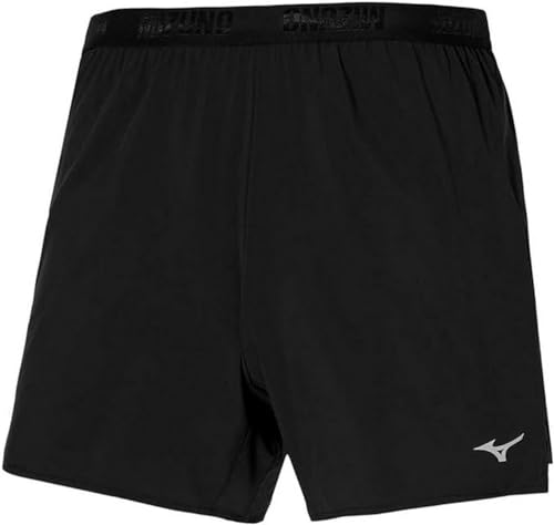 Mizuno Herren Alpha 5.5 Short Kurze Hose, Schwarz/Opera Red, XL von Mizuno