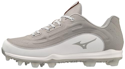 Mizuno Herren Ambition 3 Low TPU Baseball-Stollen, Weiss/opulenter Garten, 46 EU von Mizuno