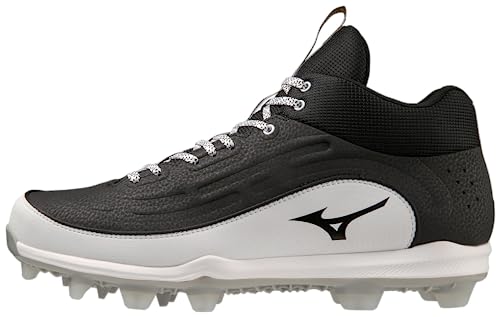 Mizuno Herren Ambition 3 Mid TPU Baseball-Stollen, Schwarz/Weiß, 38 EU von Mizuno